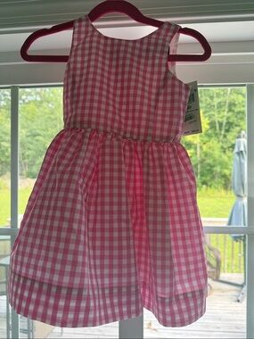 Polo by Ralph Lauren Pink Gingham Sleeveless Dress for Girls